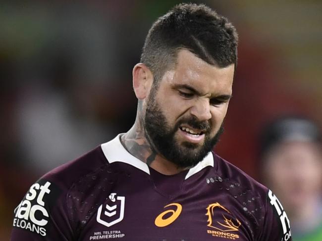 ADAM REYNOLDS - NRL 2022 RD14 BRISBANE BRONCOS V CANBERRA RAIDERS - ADAM REYNOLDS, INJURY photo NRL Images