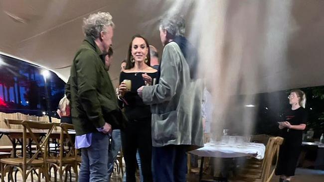 Kate Middleton shows unusual flash of skin during dressed-down music festival outing. Picture: Twitter