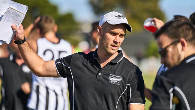 Payneham Norwood Union coach, Jace Bode will not go on at the Falcons next season. Picture: Matt Loxton