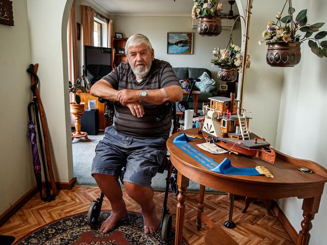 SA Weekend Aged Care story. Brian Packer in his Chiton home on February 5, 2021.  Picture by Matt Turner.