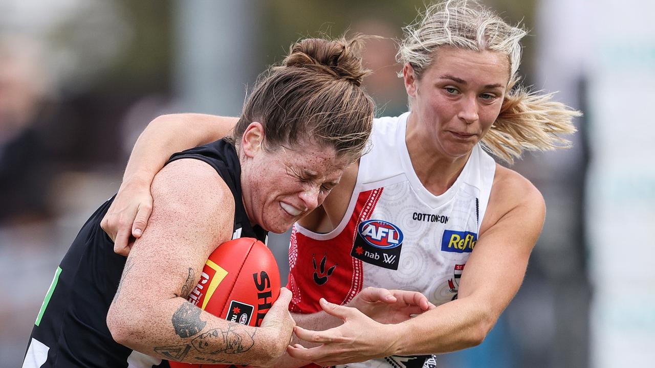 Brianna Davey is clear where the uplift in skill has come from in the AFLW. Picture: Getty Images