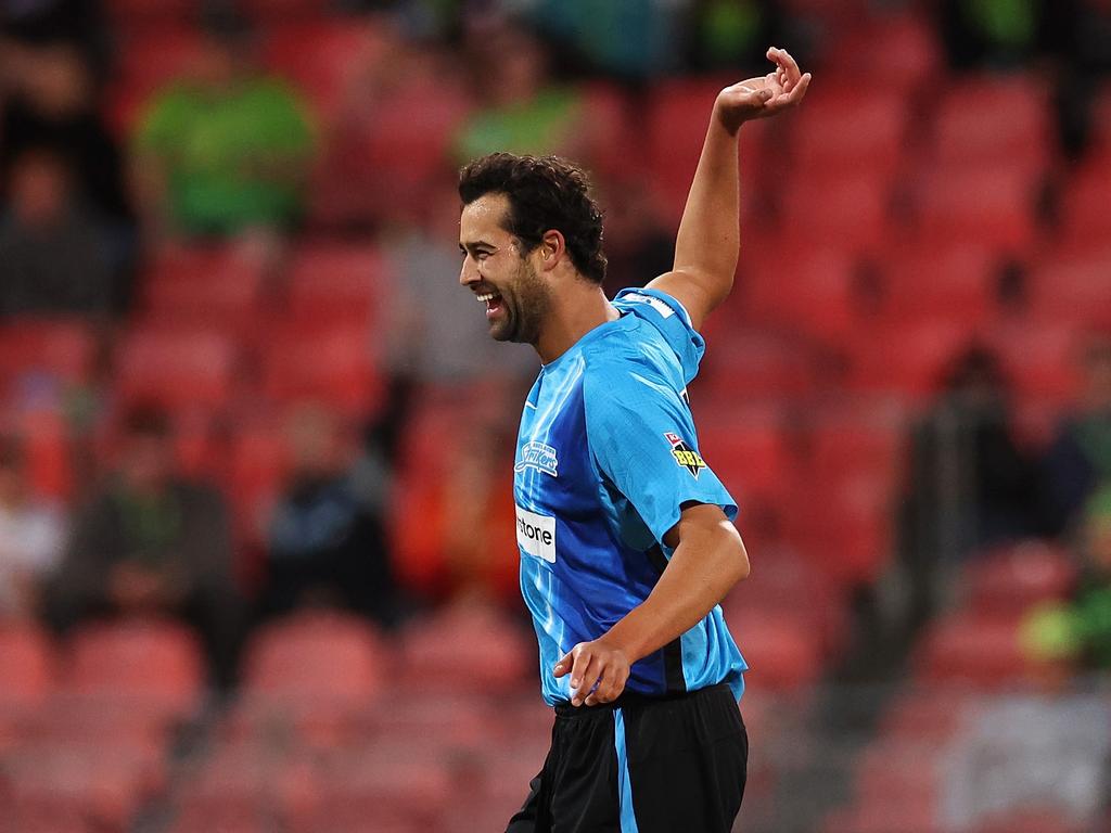 Wes Agar is a focal point of the Strikers’ bowling attack. Picture: Cameron Spencer/Getty Images