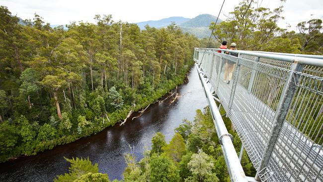 The Tahune Forest Airwalk, in the south of Tasmania has been evacuated as firefighting efforts ramp up. Picture: Princess Cruises 