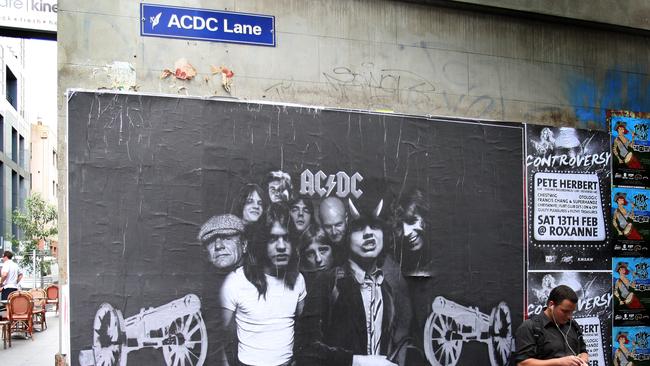 Melbourne’s long history with AC/DC was cemented with AC/DC Lane.