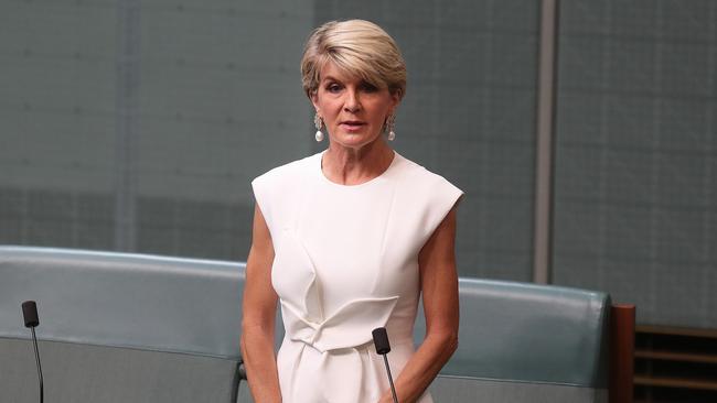 Julie Bishop: “The reason I stood was because I believed I had support and I could beat the opposition.” Picture: Kym Smith