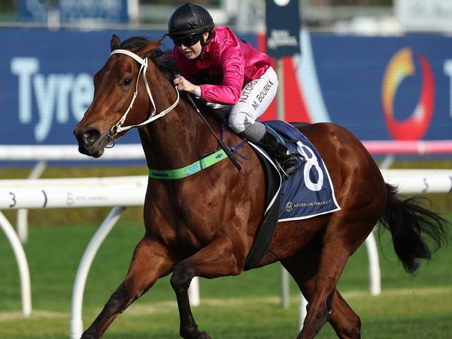 SYDNEY, AUSTRALIA - JULY 06: Molly Bourke riding One Destiny wins Race 6 Thank You ATC Members  during Sydney Racing at Royal Randwick Racecourse on July 06, 2024 in Sydney, Australia. (Photo by Jeremy Ng/Getty Images)