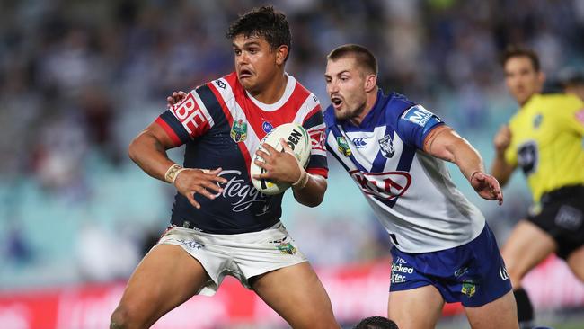 Latrell Mitchell needs to see more ball for the Roosters. Picture: Phil Hillyard