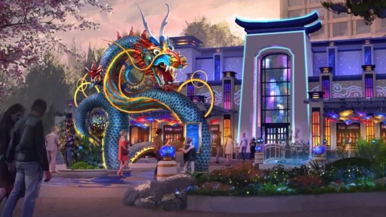 Themed restaurants include The Blue Dragon with Thai, Chinese and Japanese food. Picture: Universal Destinations &amp; Experiences