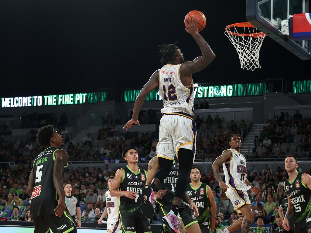 Sydney Kings big man Jarell Martin goes up for the dunk. Picture: Getty Images