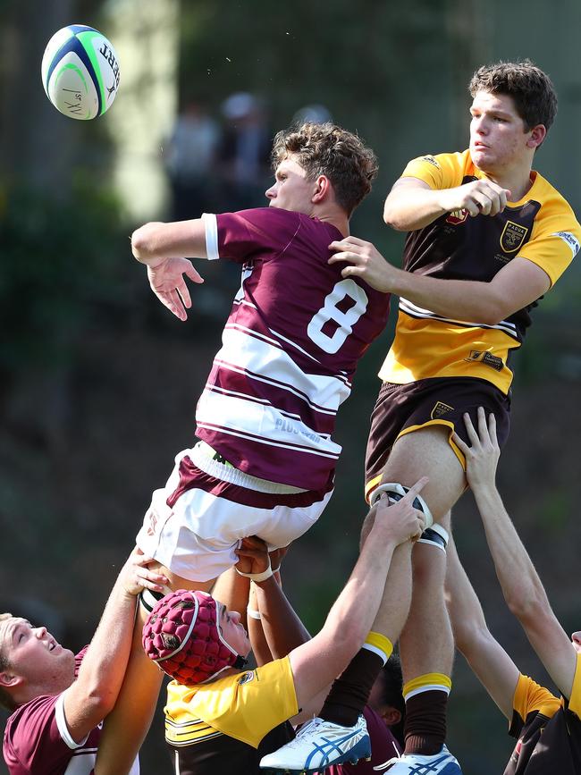 Action from the St Peters and Padua College clash. Picture: Tertius Pickard