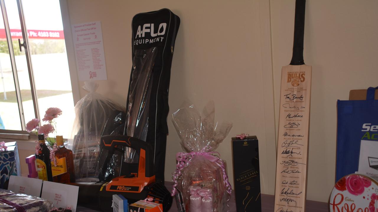 Some of the generous donations at the Proston Pink Golf Day on Saturday, November 16. (Photo: Jessica McGrath)