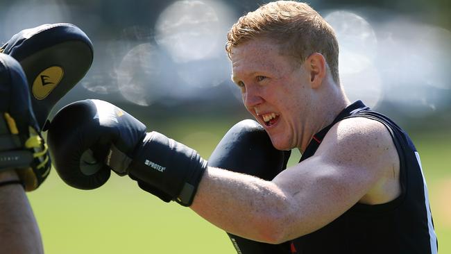 Clayton Oliver seems set to give the Demons plenty of punch. Picture: Wayne Ludbey