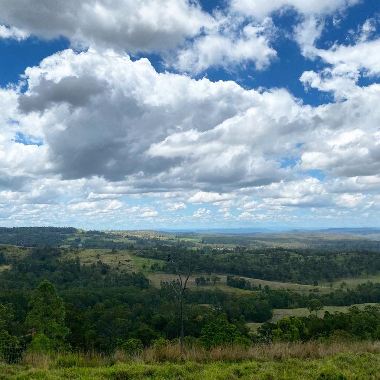 Looking north from Hampton View Ct, Hampton, toward Grapetree (out the back of Pechey). December 2020.