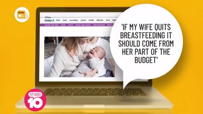 One dad has revealed he thinks his wife should pay for baby formula once she decides to stop breastfeeding. Kidspot weighs in.