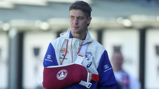 Nick Coffield’s injury curse struck again. Picture: Daniel Pockett/Getty Images