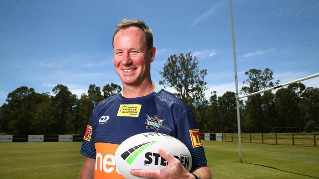 New Gold Coast Titans Head Coach Justin Holbrook speaks to the media. Pics Adam Head