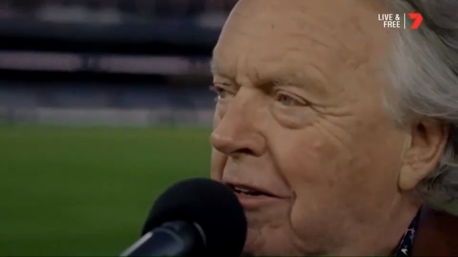 AFL Grand Final 2020: Mike Brady performs 'Up There Cazaly'