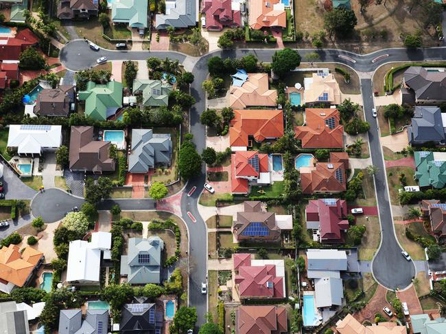 DO NOT USE BEFORE DEC 28TH, CONTACT COURIER MAIL PIC DESK Aerial images over Brisbane in summer. Suburban homes in Brisbane's South-West