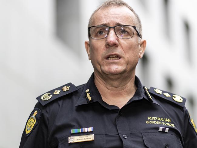 Australian Border Force (ABF) Commissioner Michael Outram during a press conference at Parliament House in Canberra. Picture: Gary Ramage