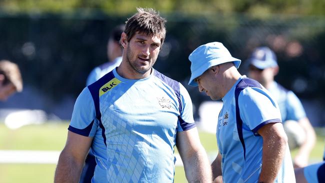 Dave Taylor training with the Titans. Picture: Jerad Williams