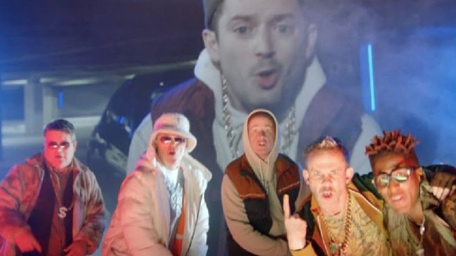 Colbert and the Rings stars rapped their way through the track <i>#1 Trilly</i>.