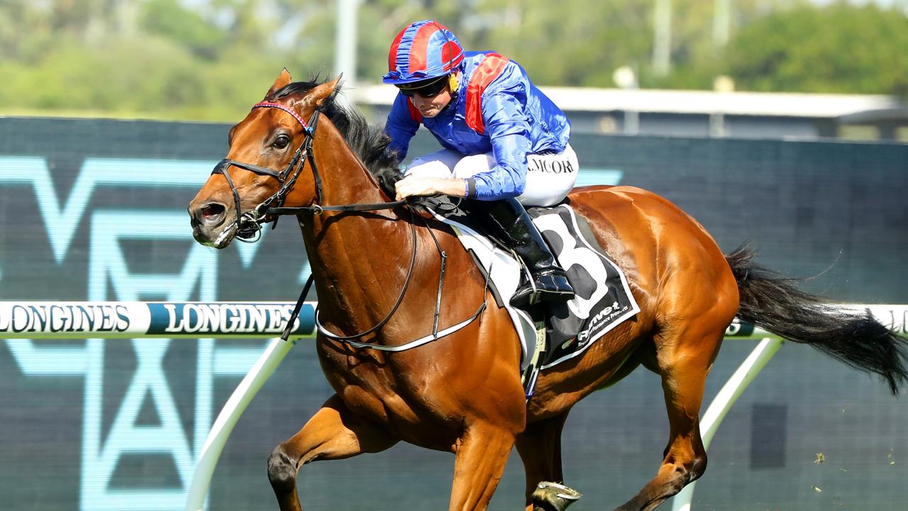 Dubai Honour smashed the opposition in the Ranvet Stakes. Picture: Jeremy Ng/Getty Images