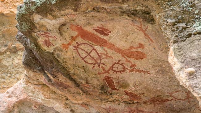 Indigenous rock art on Stanley Island.