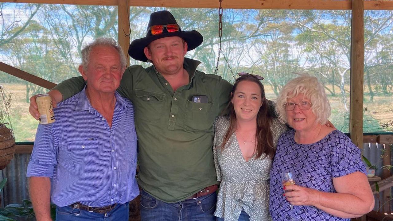 Edward Long (middle left) pictured with family and partner Danielle Sparks (middle right). Picture: Facebook