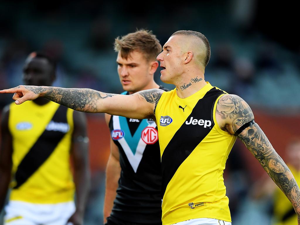 Dustin Martin during the round 11 AFL match against the Port Adelaide Power.