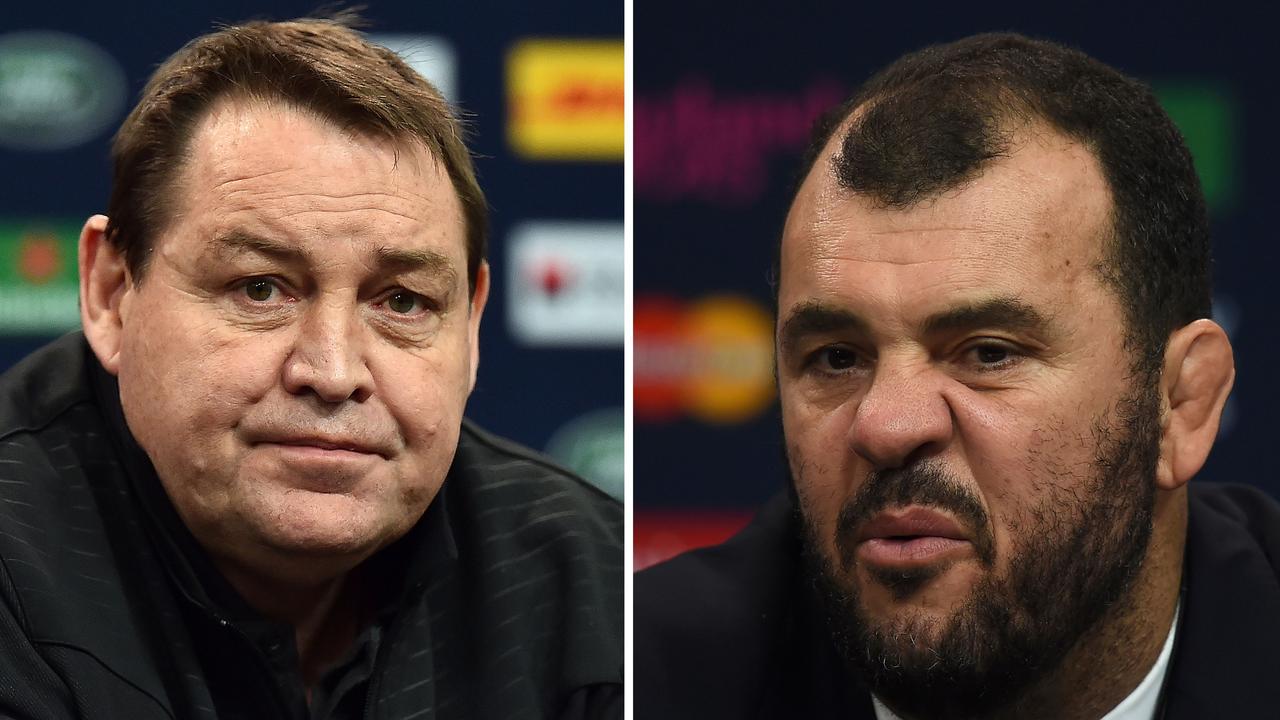 All Blacks coach Steve Hansen and Wallabies counterpart Michael Cheika.