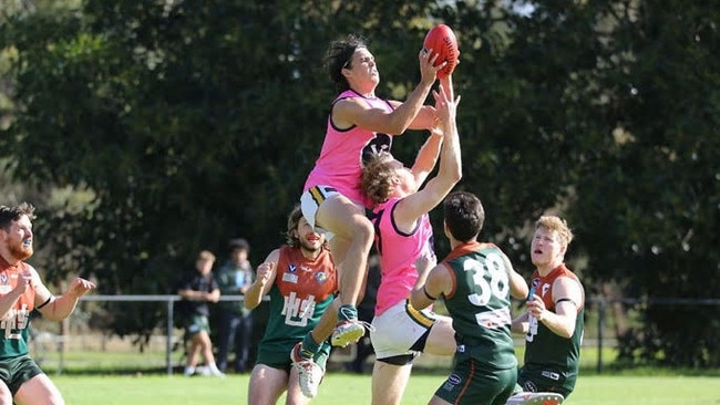 Max Coughlin takes a good grab for Hampton Rovers on Saturday.