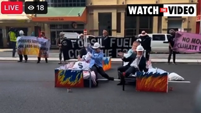 Climate protesters block busy Adelaide CBD street – again