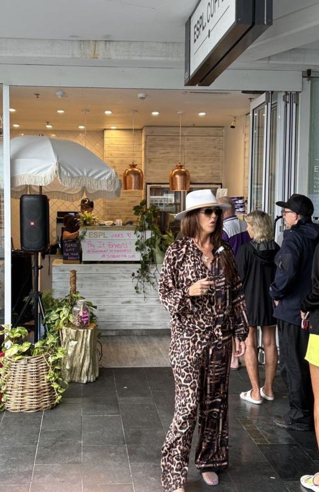 Surfers Paradise Beachfront cafe ESPL and owner Bianca Holgate offered free coffees during the cyclone.