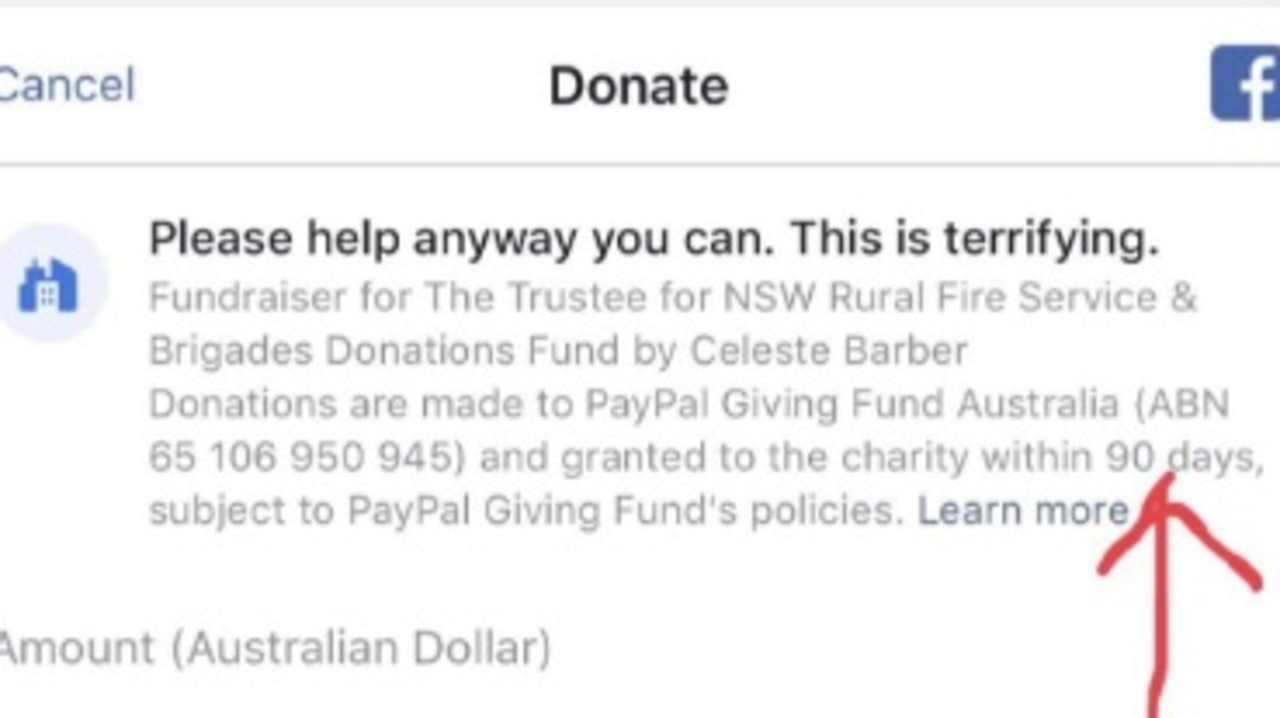 Aussies are starting to question whether their donations will reach fireys in time.
