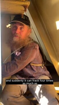 Anti-fracking protester chains himself to machinery at Darwin