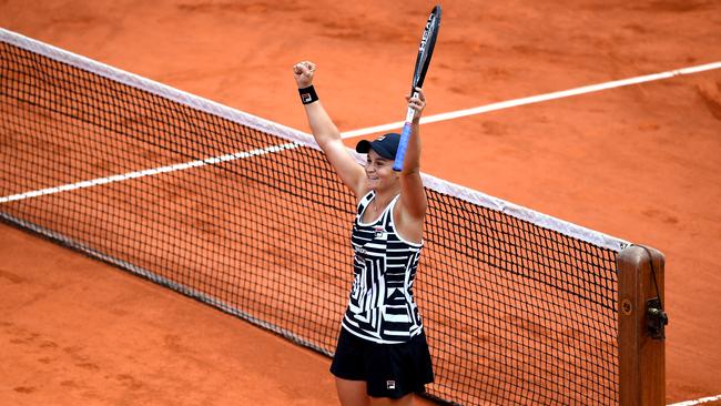 The Australian seals her win. Picture: Getty Images