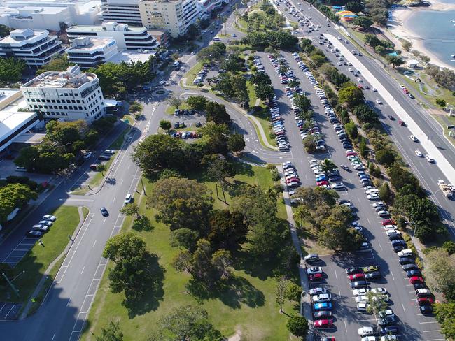 Aerial view of Carey Park at Southport, an area proposed for a new Casino for the Gold Coast. Picture Glenn Hasmpson