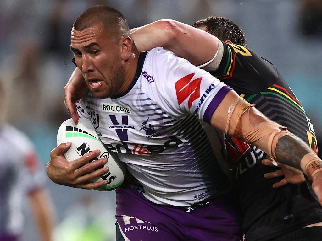 Asofa-Solomona can’t enter the Storm’s training facilities until he is double-vaccinated. Picture: Cameron Spencer / Getty Images