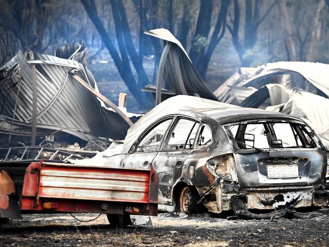 Fire damage around Dalveen (near Warwick), Queensland. Picture: NCA NewsWIRE / John Gass