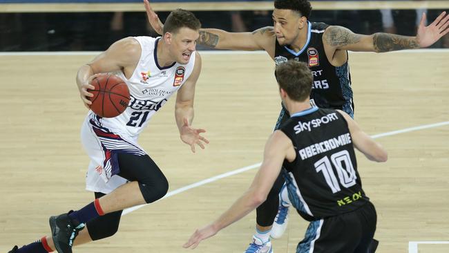 Big man Daniel Johnson scored 26 points in an impressive display for Adelaide 36ers. Picture: AAP Image/David Rowland