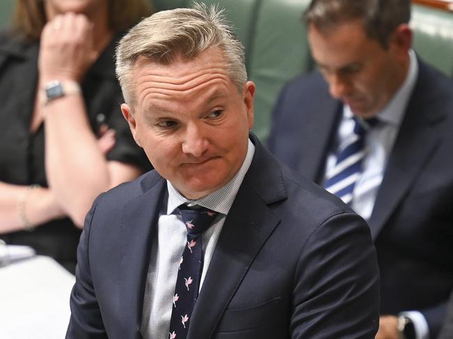 CANBERRA, AUSTRALIA, NewsWire Photos. FEBRUARY 8, 2024: Climate Change and Energy Minister, Chris Bowen  during Question Time at Parliament House in Canberra. Picture: NCA NewsWire / Martin Ollman