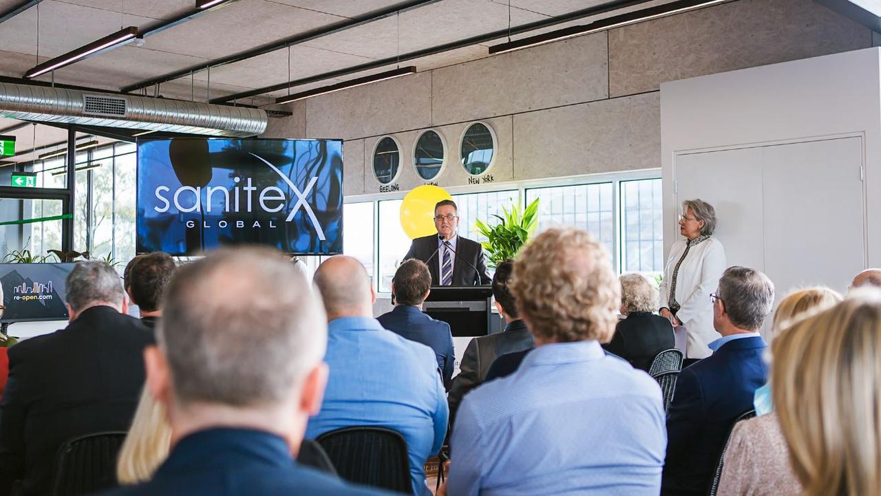 The official opening of Sanitex Global’s Geelong headquarters. Source: Facebook.