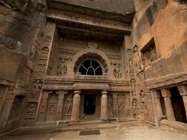 Carvings at the Ajanta Caves, India. Picture: Thinkstock