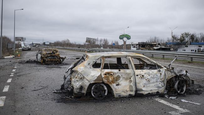 Devastation: a scene outside Kyiv. Picture: Alexey Furman / Getty Images