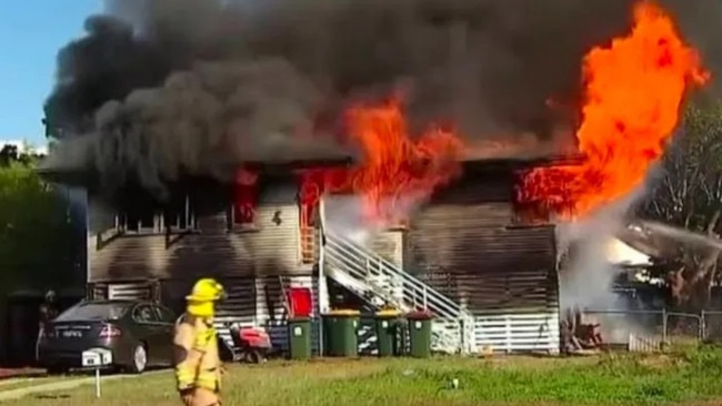 An inferno tears through a home in Chandler Street, Garbutt. Townsville teen Ben Stonehouse and another 18-year-old were killed in the devastating blaze, the cause of which is still under investigation. Picture: Supplied