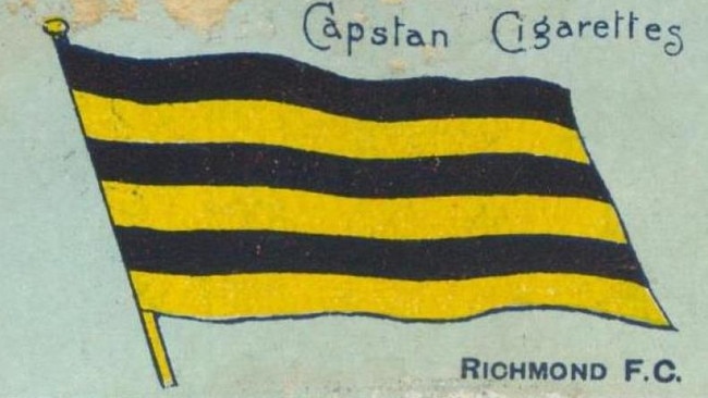 Richmond Football Club, Capstan Cigarettes Card. Source Victorian Places