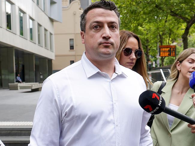 MELBOURNE, AUSTRALIA.NewsWire Photos. JANUARY 20, 2025. Dylan DiPierdomenico, the son of former Hawthorn footballer Robert Ã¢â¬ÅDipperÃ¢â¬Â DiPierdomenico, leaves the County Court.DiPierdomenico stole $140k from his employer, MGI Golf, to fund his gambling addiction. Picture: NewsWire/Ian Currie