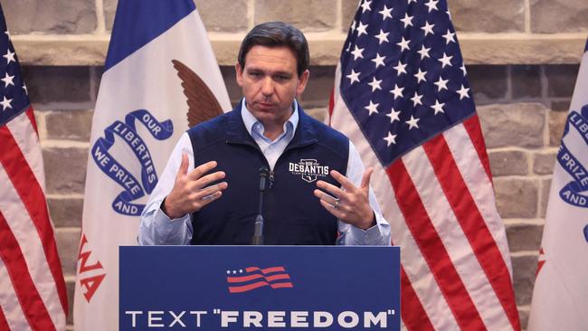 Republican presidential candidate Ron DeSantis has made it illegal to teach gender theory to infants and primary school children in Florida, a move that has strong public support. Picture: Getty Images/AFP