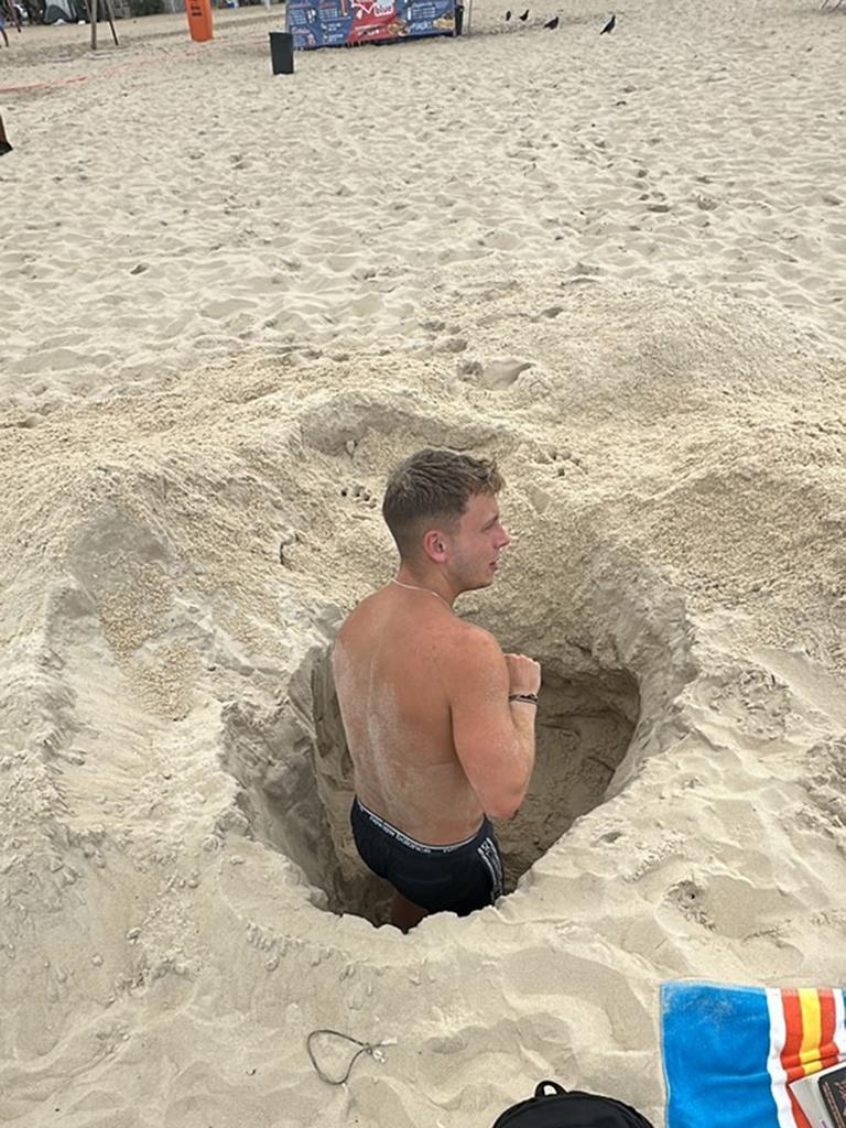 He thought he would die after getting swallowed by the hole. Picture: Newsflash/NX