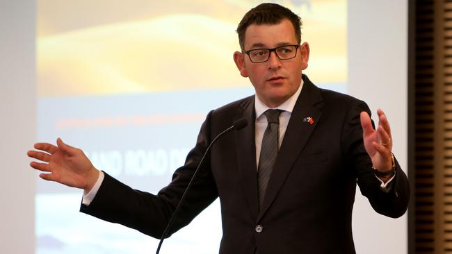 Premier Daniel Andrews spoke at the Belt and Road panel discussion last year. Picture: Stuart McEvoy